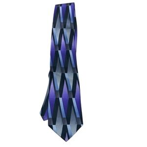 Arrow Purple and Black Geometric Tie